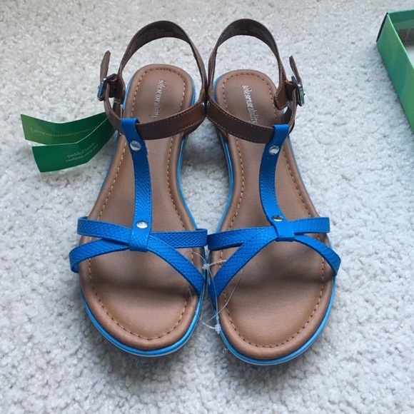 SoleSenseAbility Blue/Brown Sandals size 9 1/2 - Picture 2 of 6